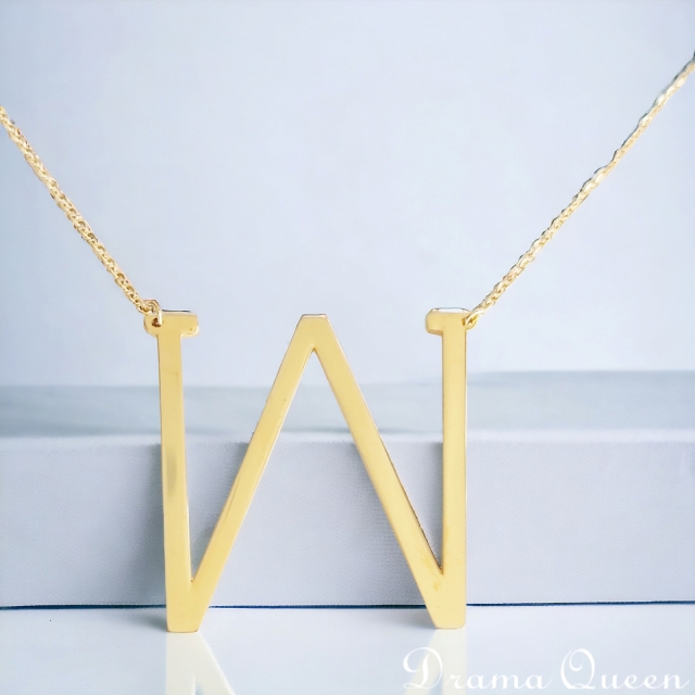 Large Initial Necklace