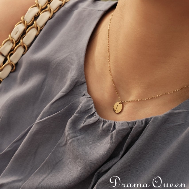 Small Initial Necklace