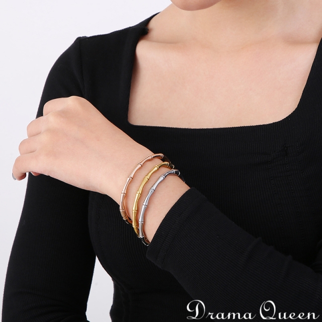 Bamboo Bangle Silver