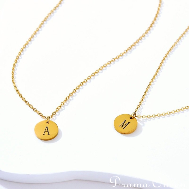 Small Initial Necklace