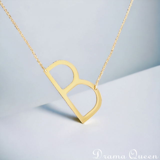Large Initial Necklace