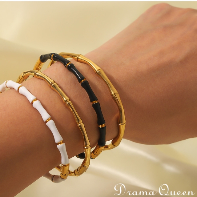 Bamboo Bangle Silver