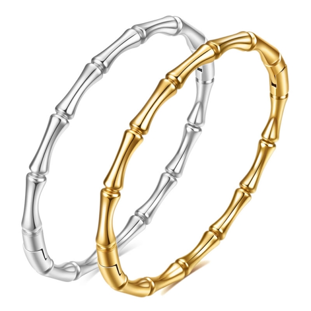 Bamboo Bangle Silver