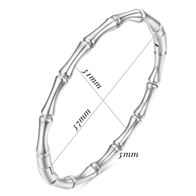 Bamboo Bangle Silver