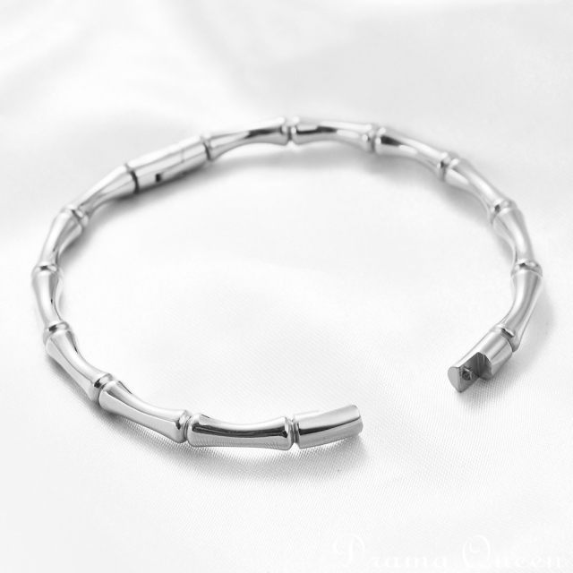 Bamboo Bangle Silver