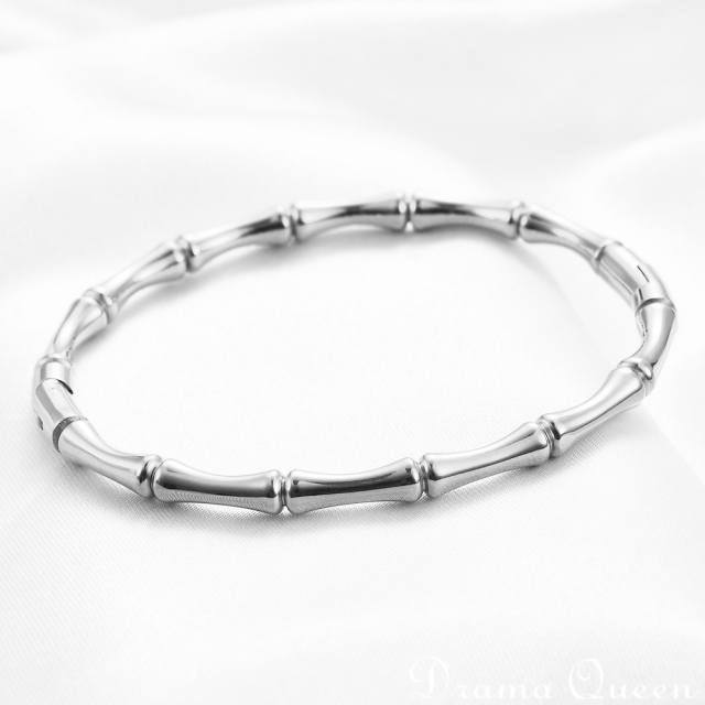 Bamboo Bangle Silver