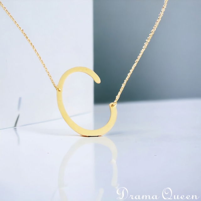 Large Initial Necklace
