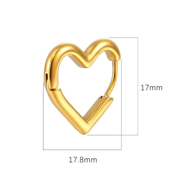 Classic Hoops Hearts 1.7 x1.7cm