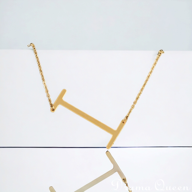 Large Initial Necklace