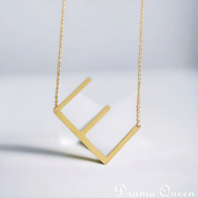 Large Initial Necklace