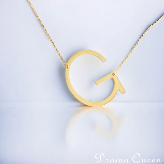Large Initial Necklace
