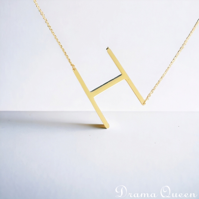 Large Initial Necklace