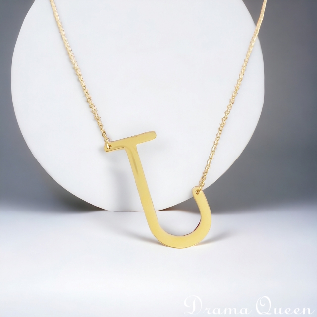 Large Initial Necklace