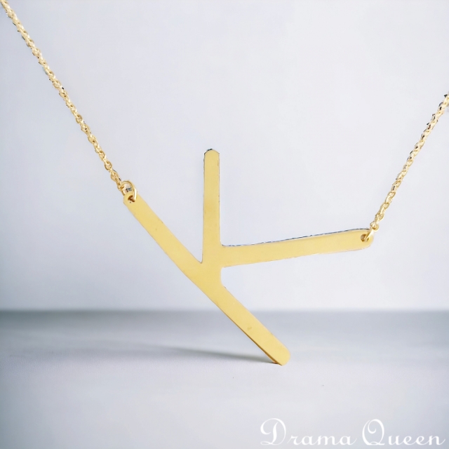Large Initial Necklace