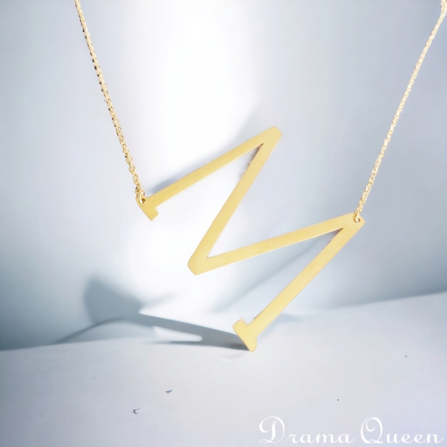 Large Initial Necklace