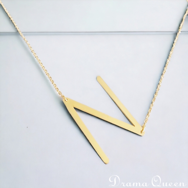Large Initial Necklace