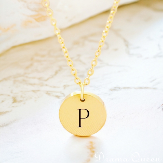 Small Initial Necklace