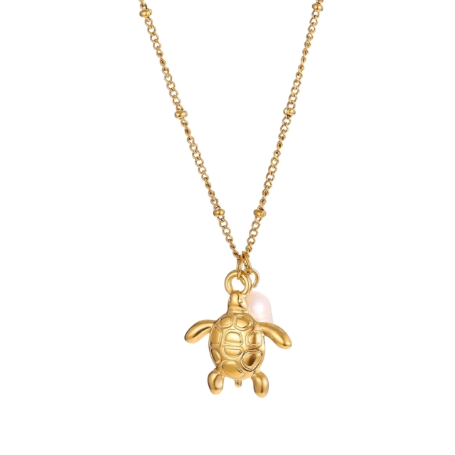 Gold Turtle Necklace 