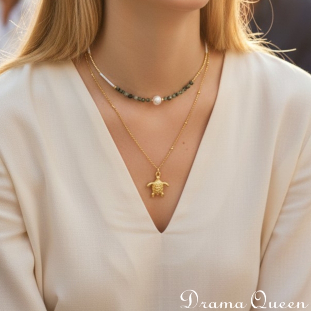Gold Turtle Necklace 