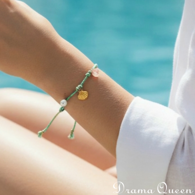Seashell Charm Rope Bracelet