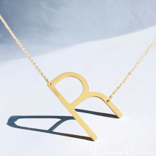 Large Initial Necklace