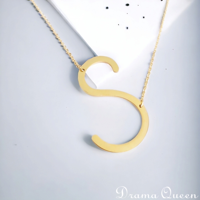 Large Initial Necklace