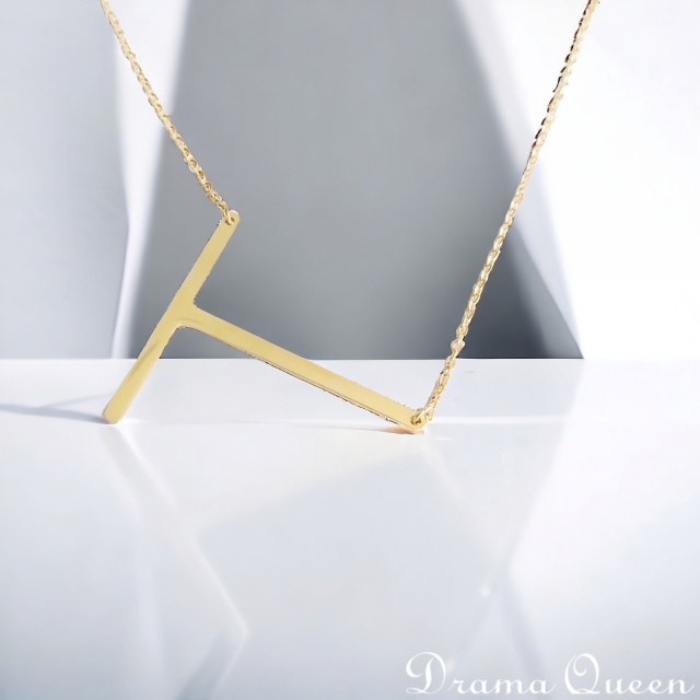 Large Initial Necklace