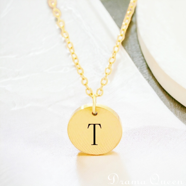 Small Initial Necklace