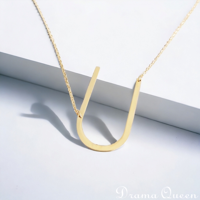 Large Initial Necklace