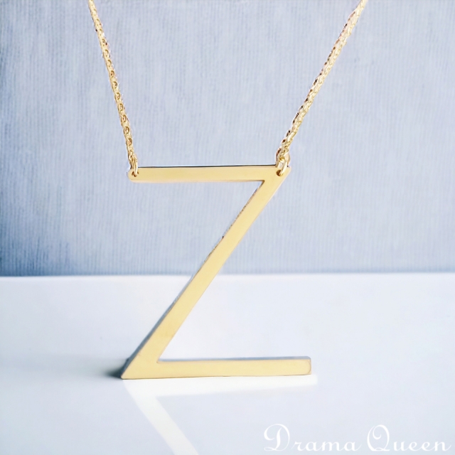 Large Initial Necklace